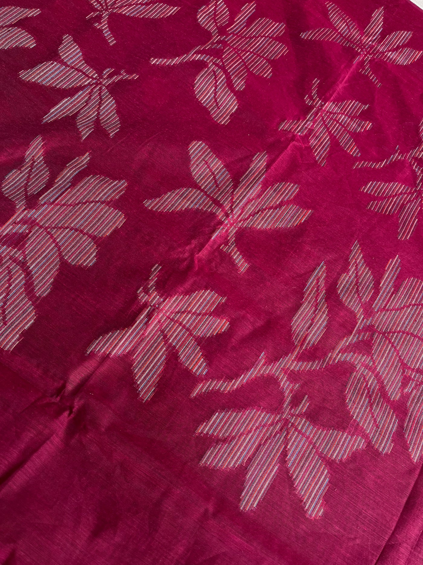 MANDAKINI: PARTYWEAR PURE COTTON-EXCEL JAMDANI INSPIRED SAREE