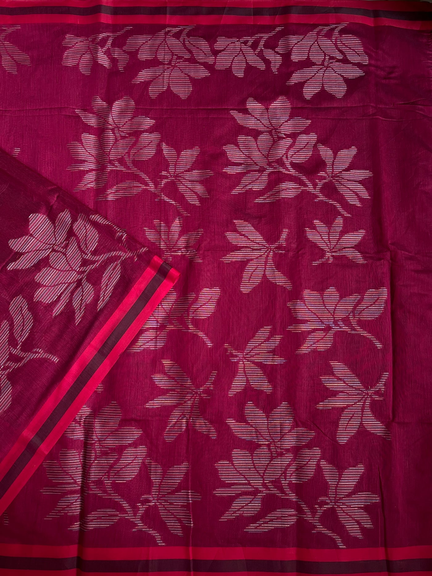 MANDAKINI: PARTYWEAR PURE COTTON-EXCEL JAMDANI INSPIRED SAREE