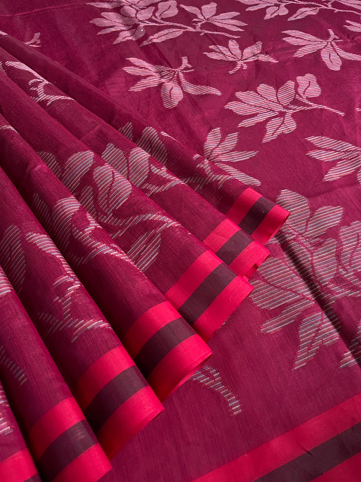 MANDAKINI: PARTYWEAR PURE COTTON-EXCEL JAMDANI INSPIRED SAREE