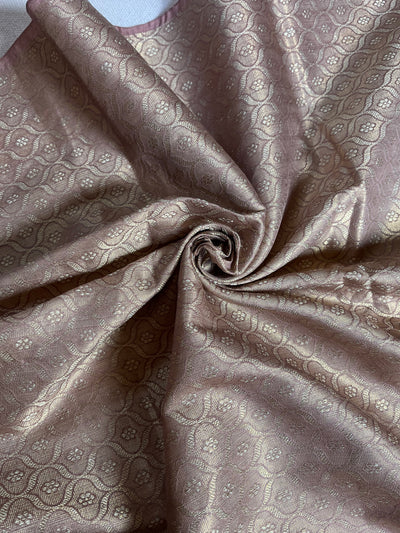 KAMINI: ROSE PINK PARTYWEAR PURE COTTON-EXCEL JAMDANI INSPIRED SAREE