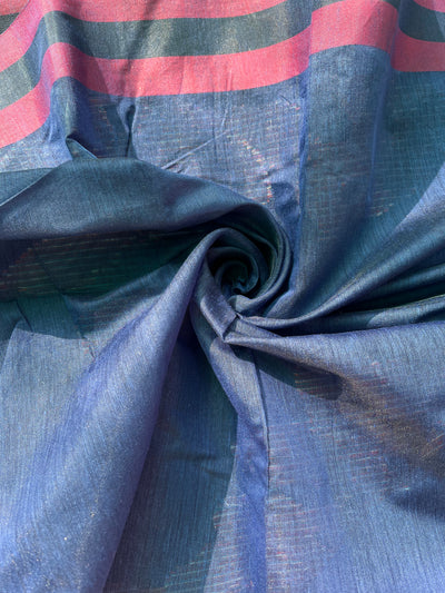 DAMINI: VIOLET, PARTYWEAR PURE COTTON-EXCEL JAMDANI INSPIRED SAREE