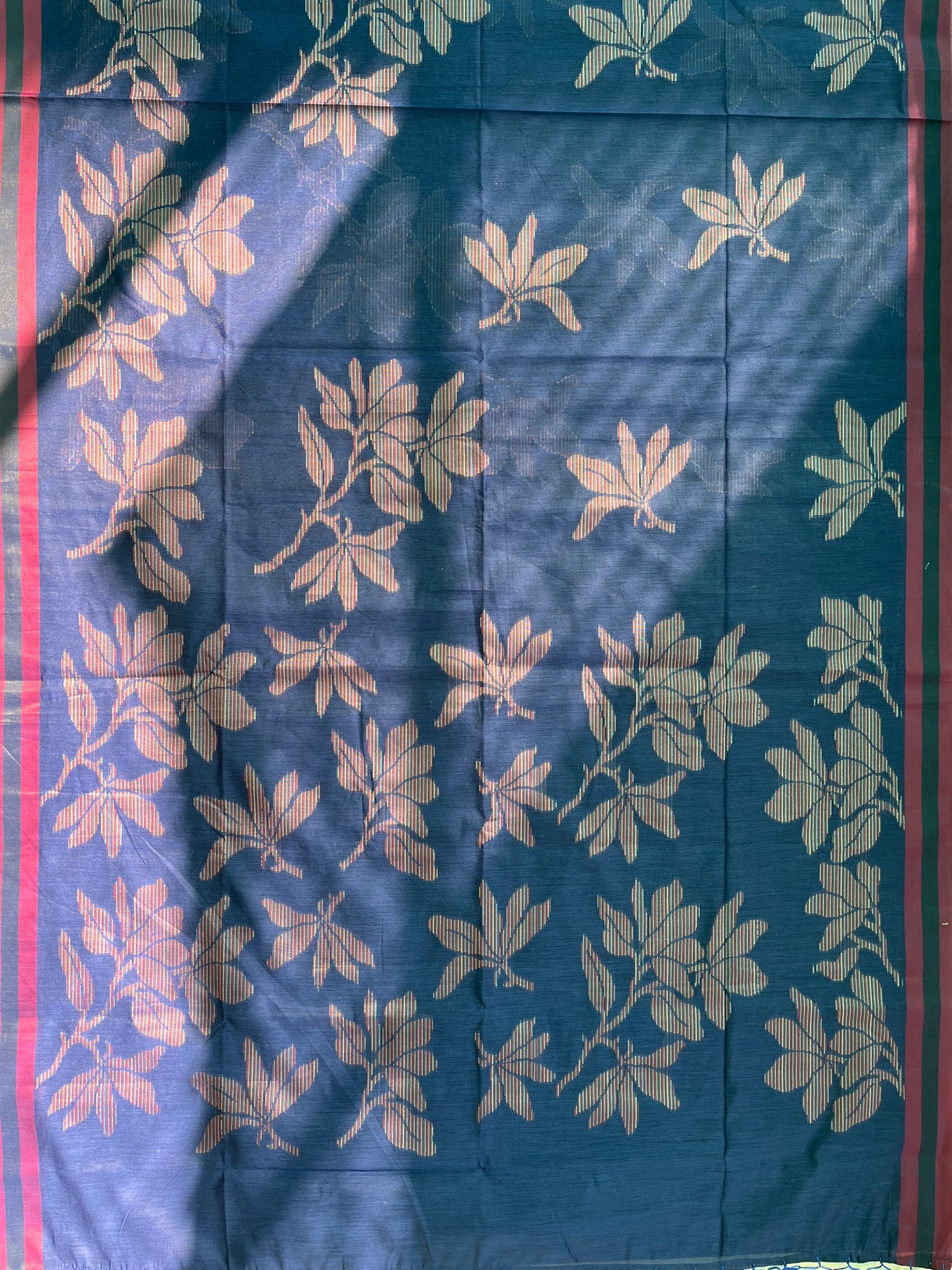 DAMINI: VIOLET, PARTYWEAR PURE COTTON-EXCEL JAMDANI INSPIRED SAREE