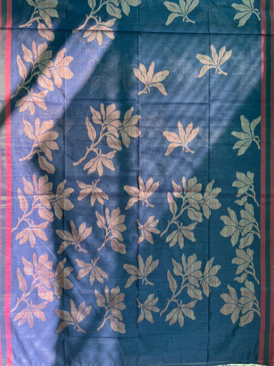 DAMINI: VIOLET, PARTYWEAR PURE COTTON-EXCEL JAMDANI INSPIRED SAREE