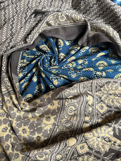 Kamal: Handblock Ajrakh 3 piece Suitset