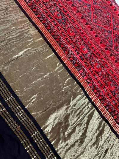 GOPI: MODAL SILK TISSUE AJRAKH