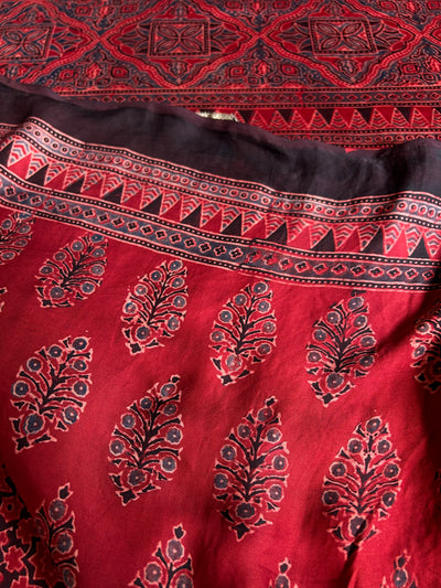 GOPI: MODAL SILK TISSUE AJRAKH
