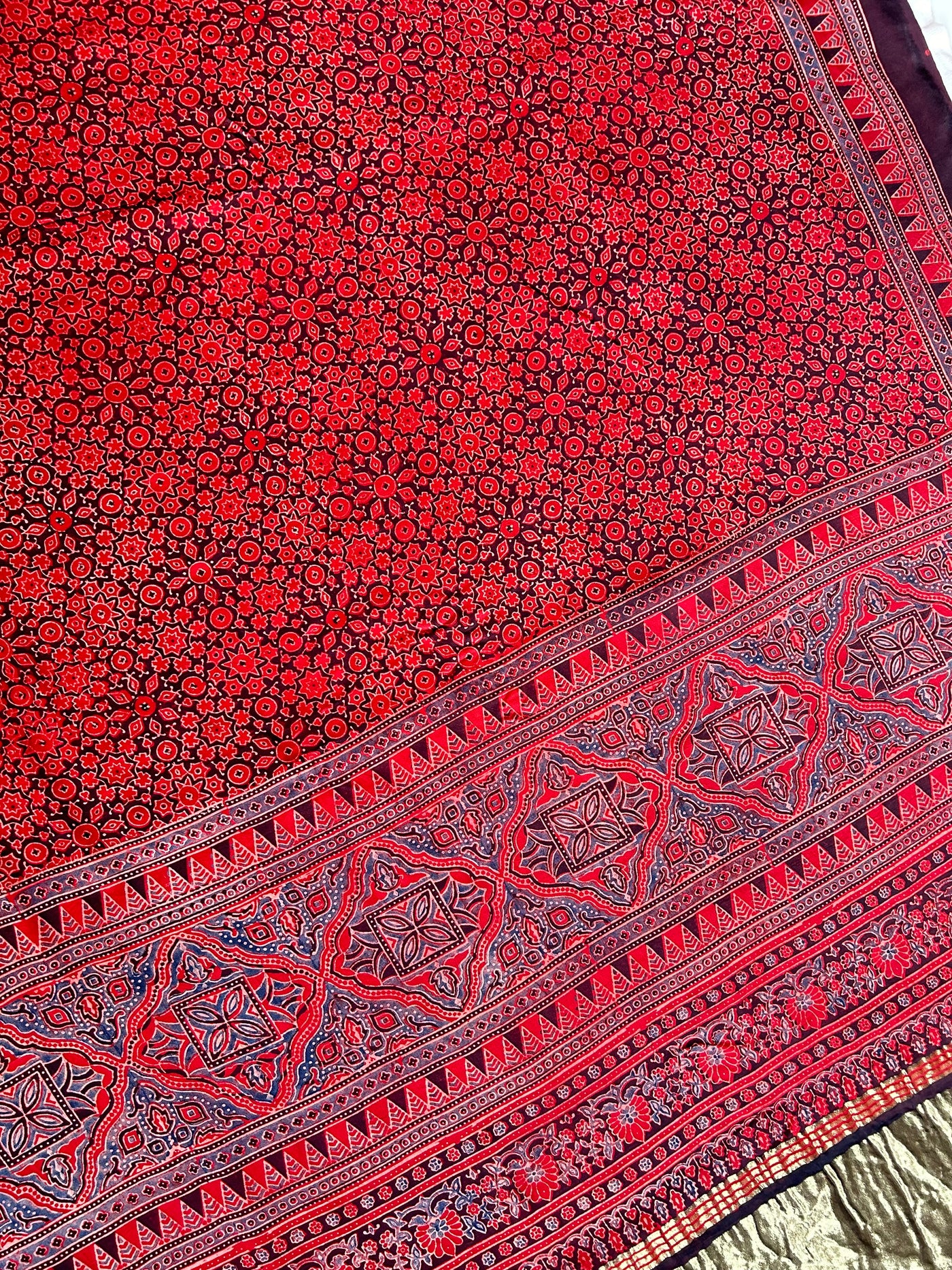 GOPI: MODAL SILK TISSUE AJRAKH