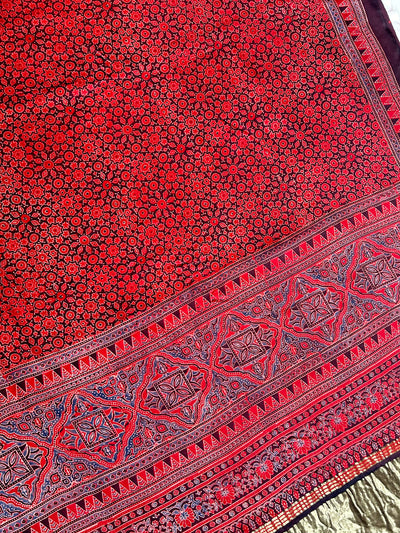 GOPI: MODAL SILK TISSUE AJRAKH