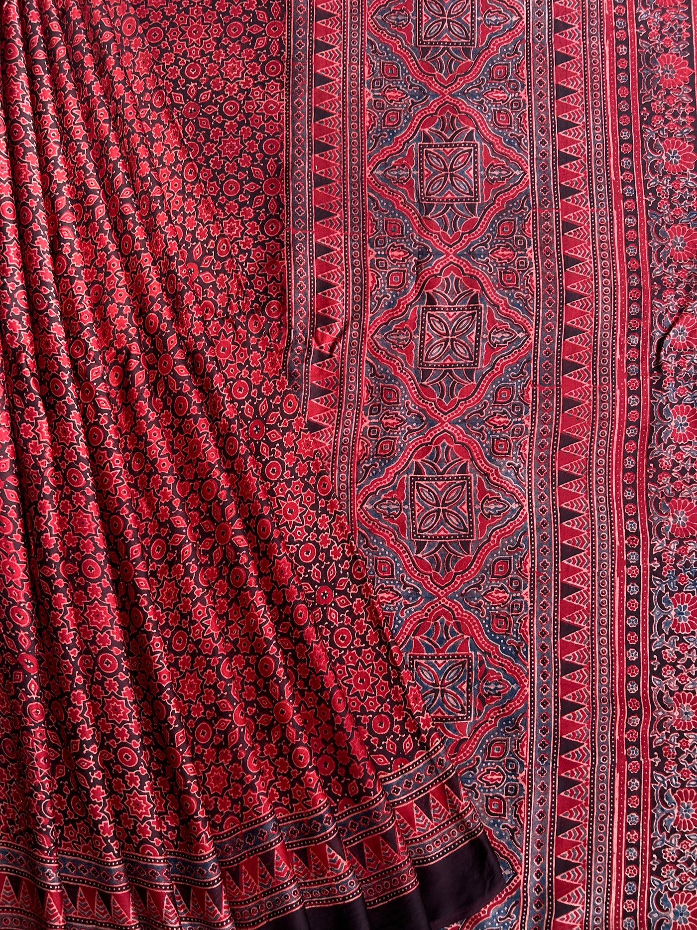 GOPI: MODAL SILK TISSUE AJRAKH