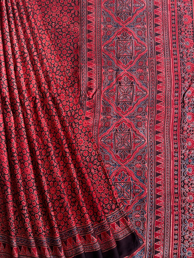 GOPI: MODAL SILK TISSUE AJRAKH