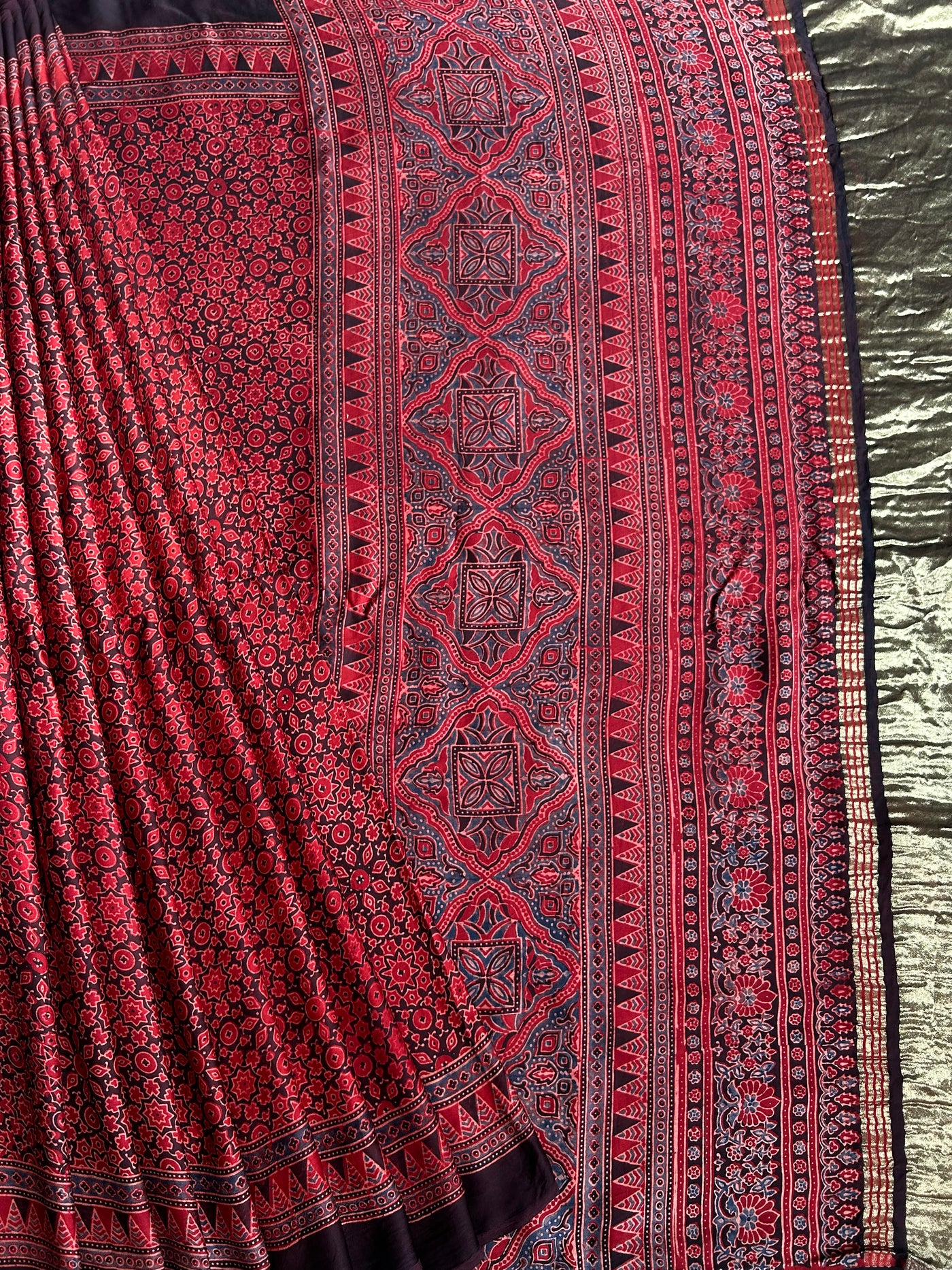 GOPI: MODAL SILK TISSUE AJRAKH