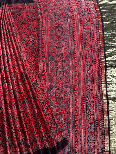 GOPI: MODAL SILK TISSUE AJRAKH