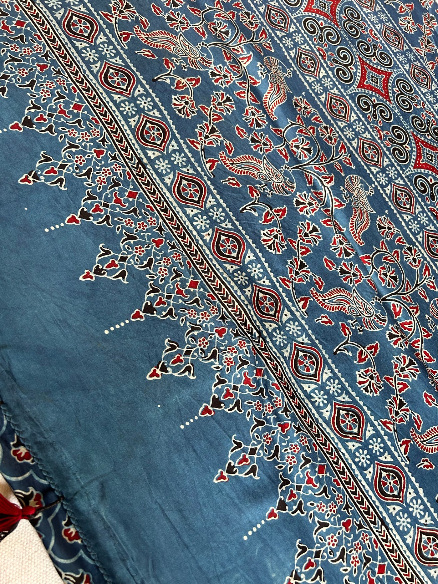 Surabhi :MADDER, HAND BLOCK AJRAKH MODAL SILK SAREE