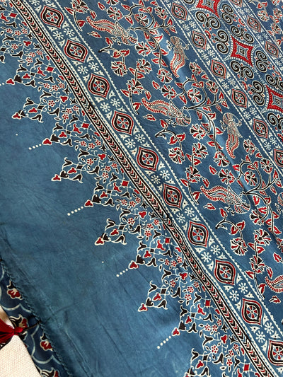 Surabhi :MADDER, HAND BLOCK AJRAKH MODAL SILK SAREE