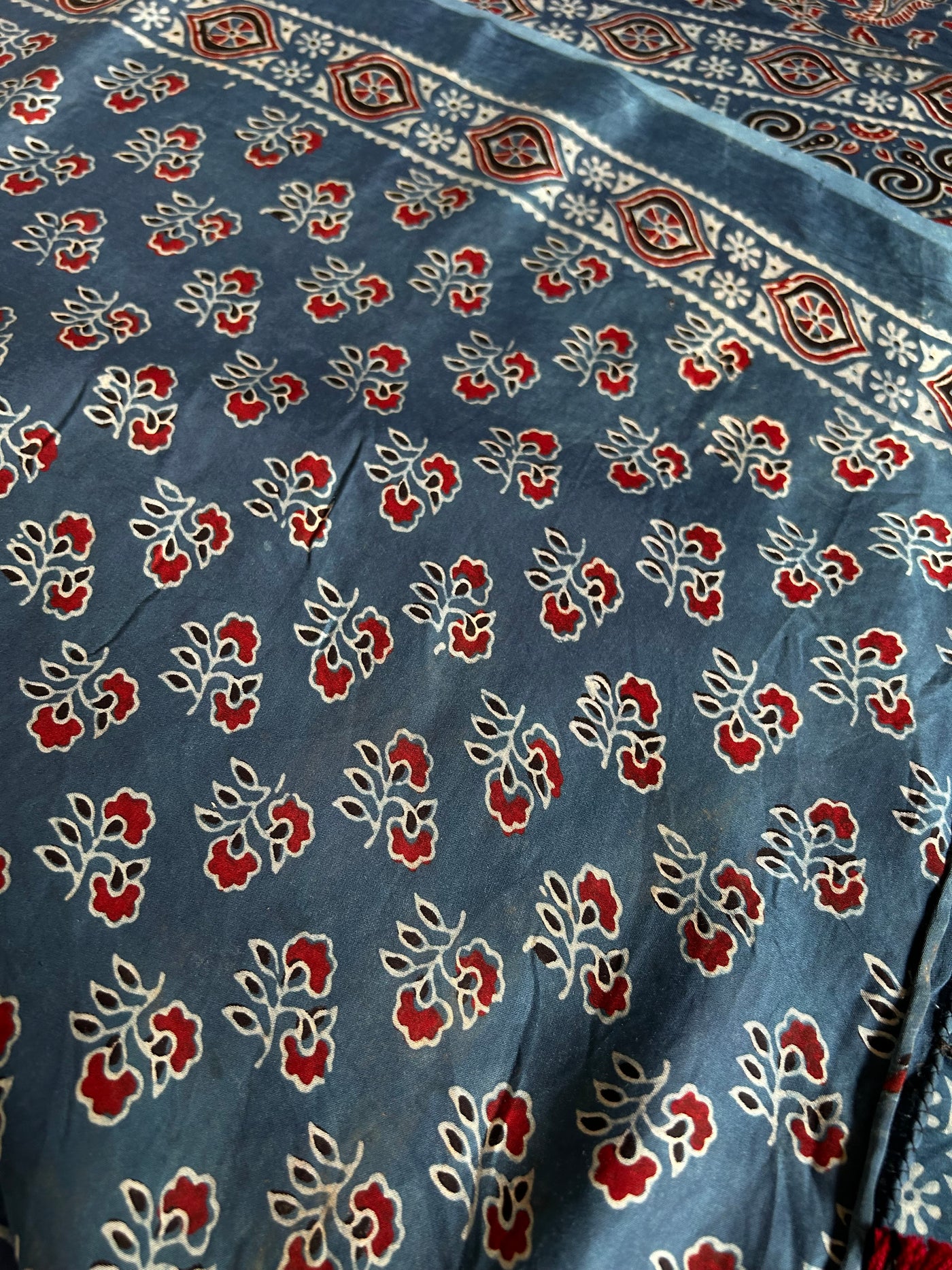 Surabhi :MADDER, HAND BLOCK AJRAKH MODAL SILK SAREE