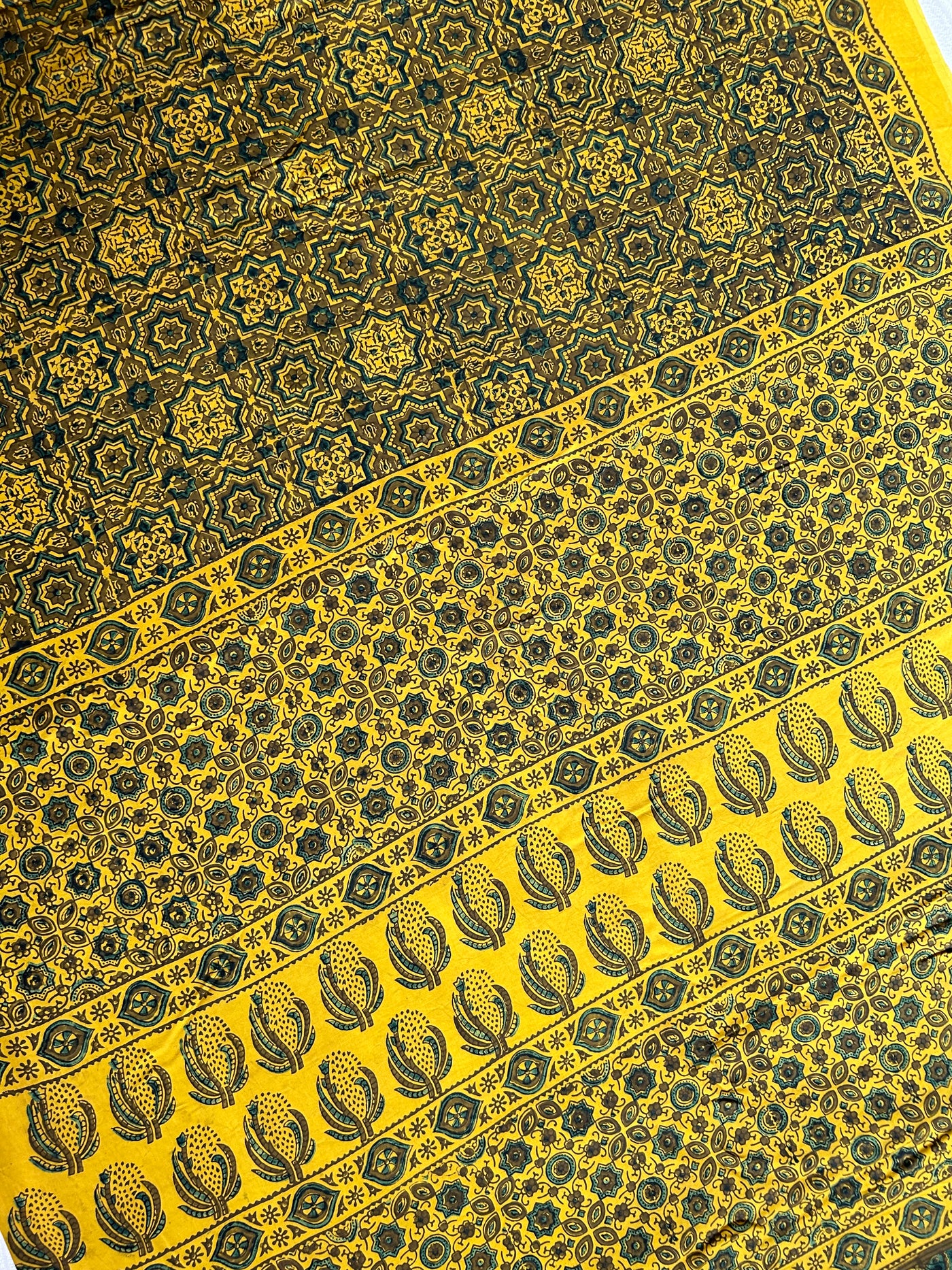 Adira: HANDBLOCK AJRAKH MODAL SILK SAREE