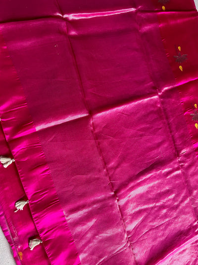 Raj Kamal: HANDLOOM PURE SILK CHANDERI SAREE WITH EK NALIYA BOOTA