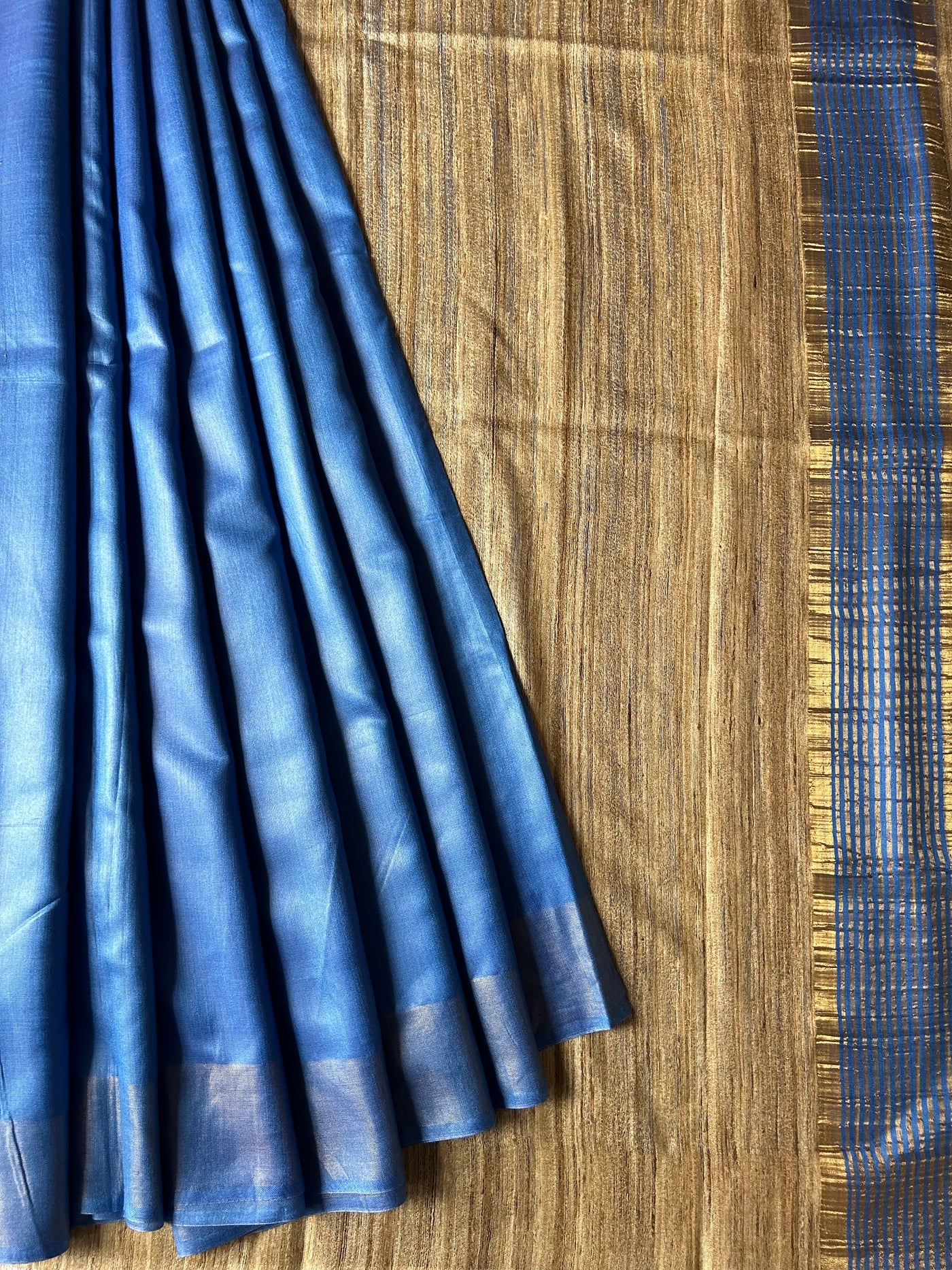 AMELIA: Handwoven Pure Tussar Ghicha Silk Saree