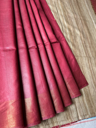 ALEXA : Handwoven Pure Tussar Ghicha Silk Saree