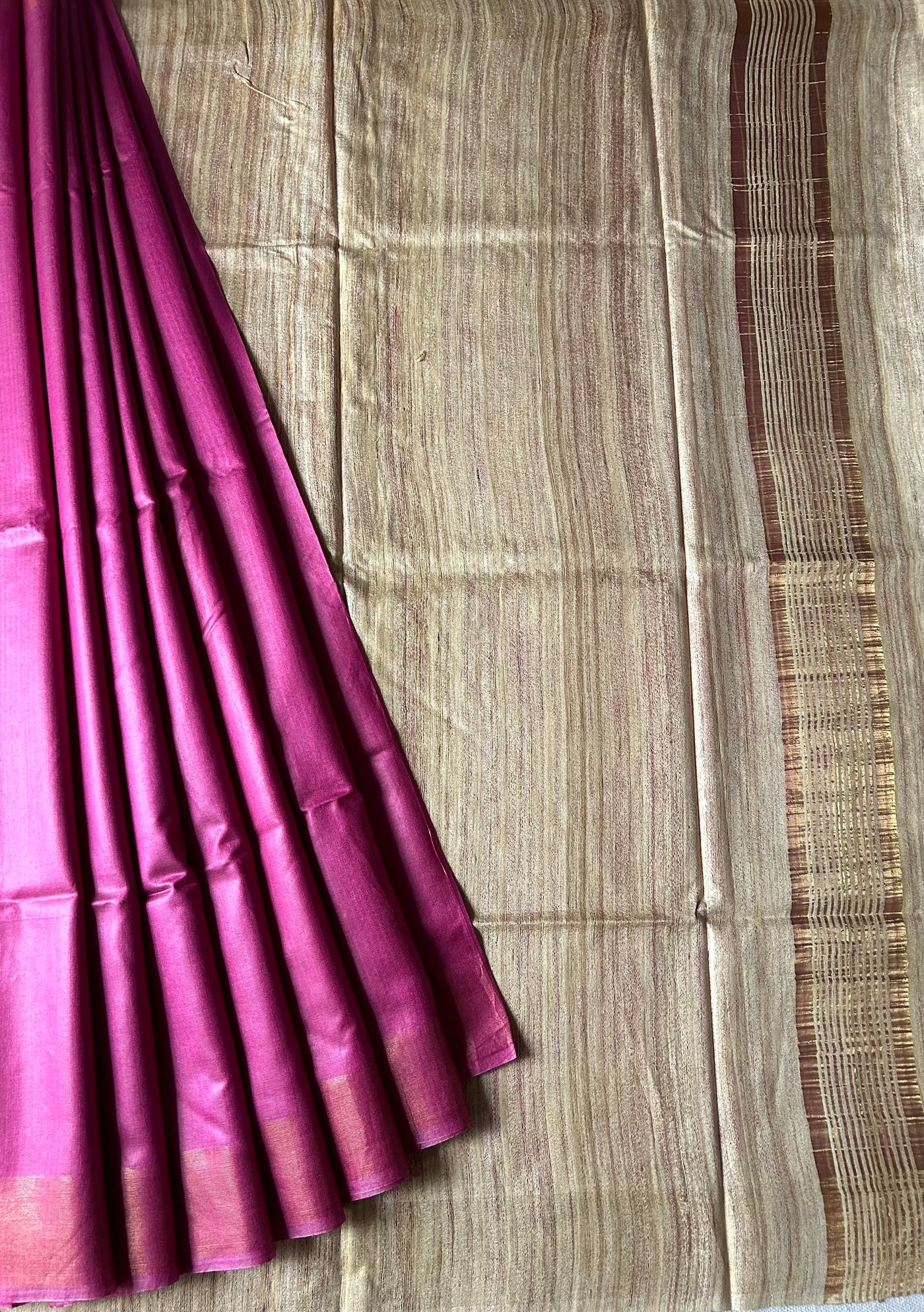 EVA : Handwoven Pure Tussar Ghicha Silk Saree