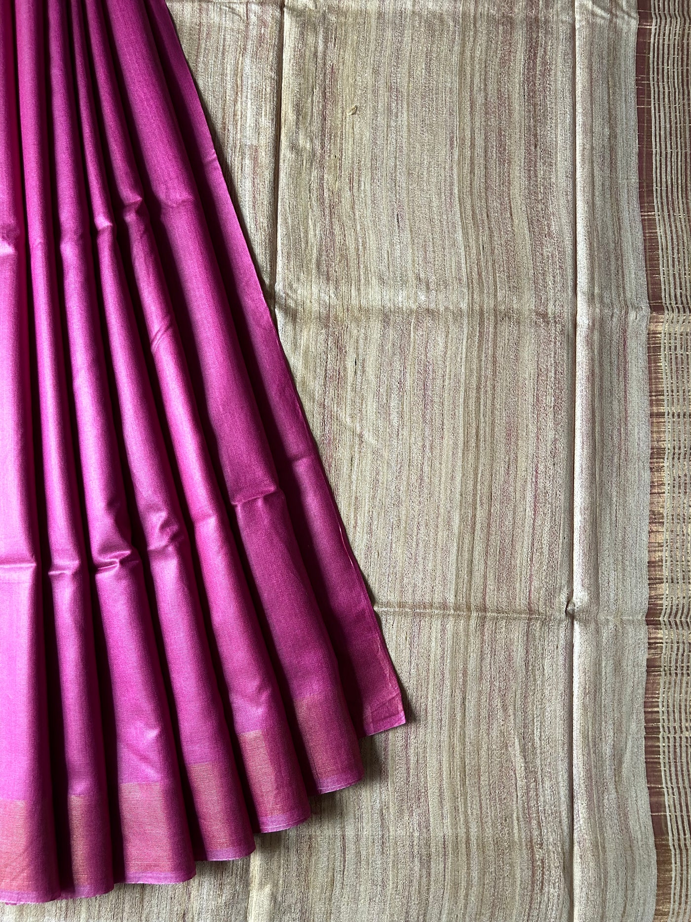 EVA : Handwoven Pure Tussar Ghicha Silk Saree