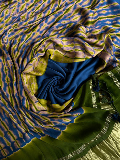 DHOLNA: Handmade Tie & Dye Modal Silk Suit