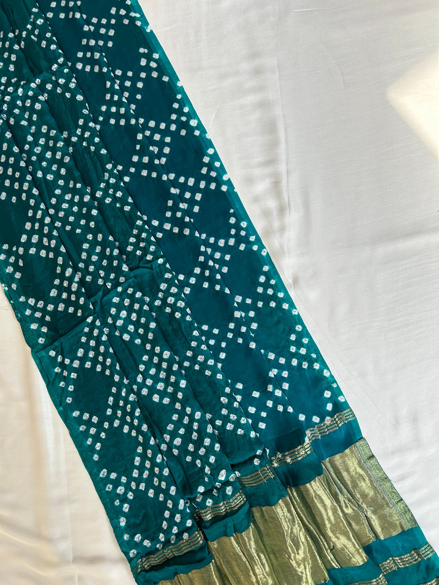 TRISHA : HANDMADE BANDHANI TISSUE DUPATTA WITH SOLID DYED MODAL SILK SUIT SET