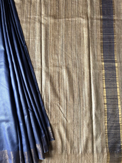 CAMERON : Handwoven Pure Tussar Ghicha Silk Saree