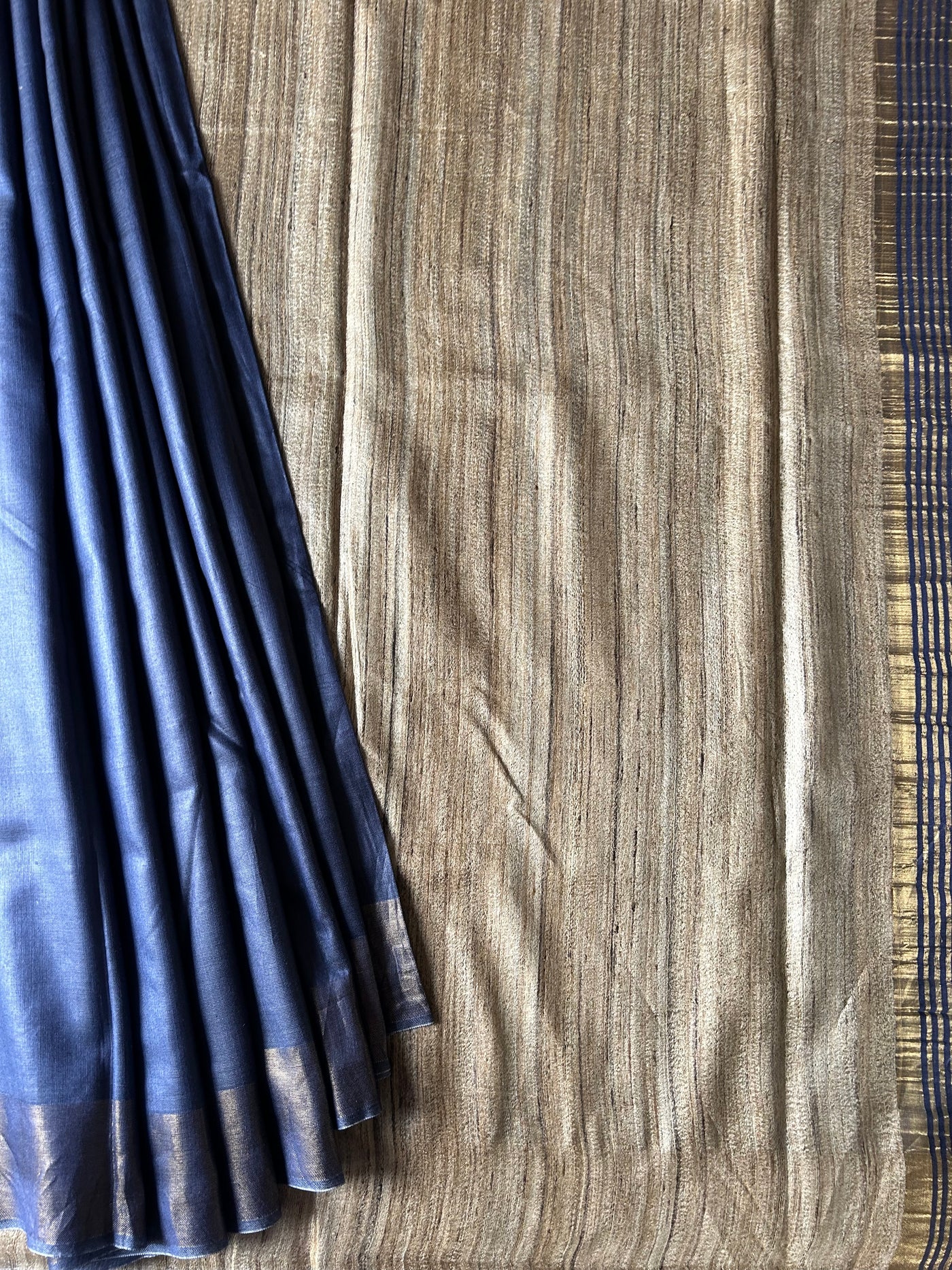 CAMERON : Handwoven Pure Tussar Ghicha Silk Saree