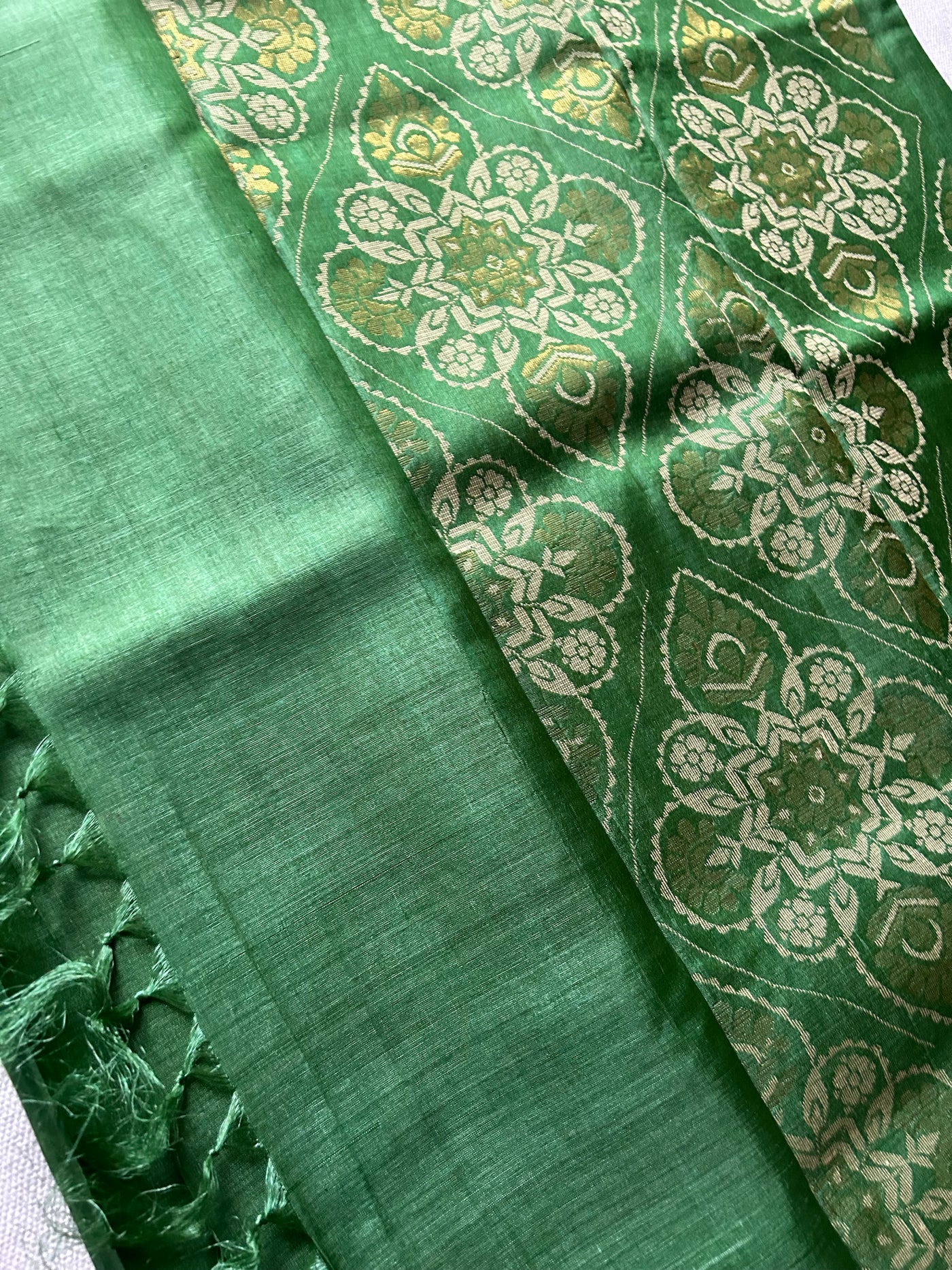 The Olive Heart:  Pure Handloom  Kosa Tussar silk saree