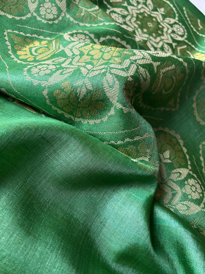 The Olive Heart:  Pure Handloom  Kosa Tussar silk saree