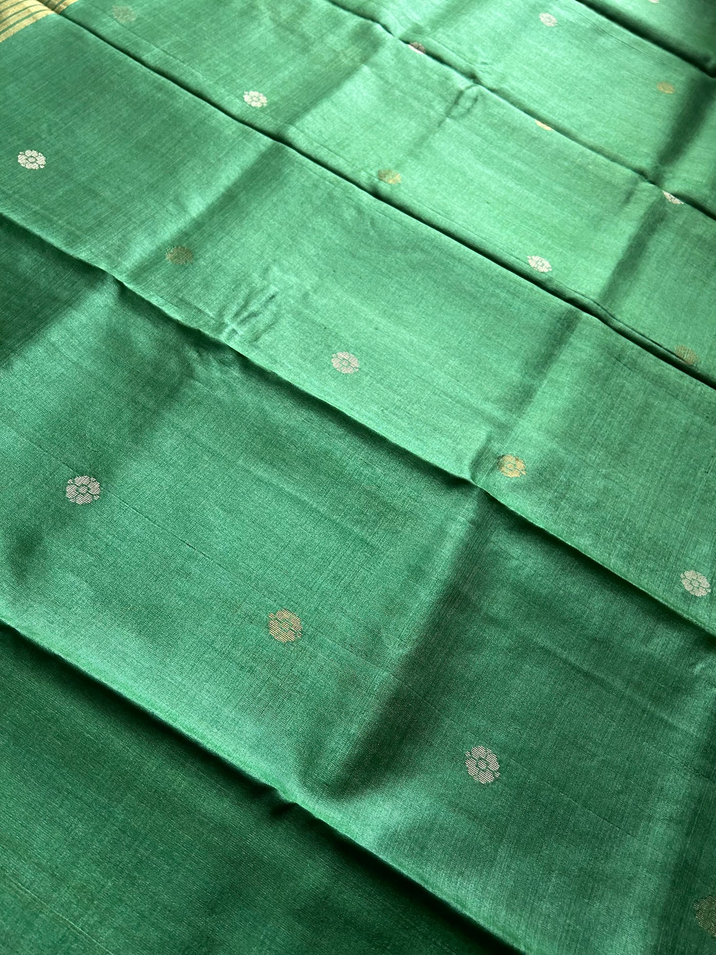 The Olive Heart:  Pure Handloom  Kosa Tussar silk saree