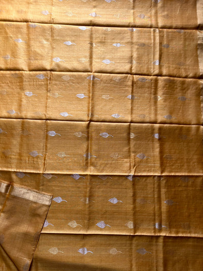 THE GOLDEN TREASURE : Handloom Kosa Tussar silk saree