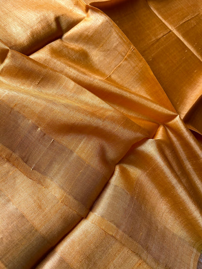 THE GOLDEN TREASURE : Handloom Kosa Tussar silk saree