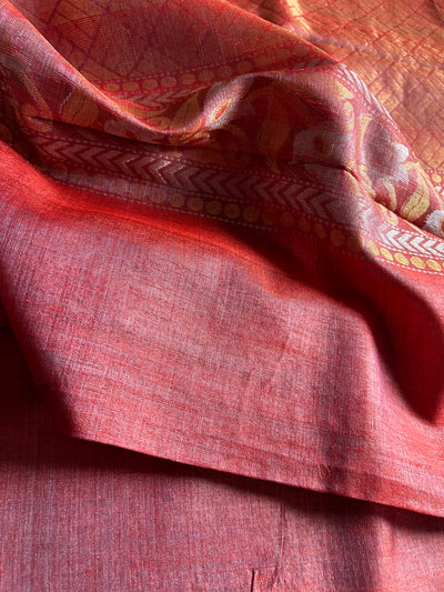 Brownie Love: Handloom Kosa Tussar silk saree