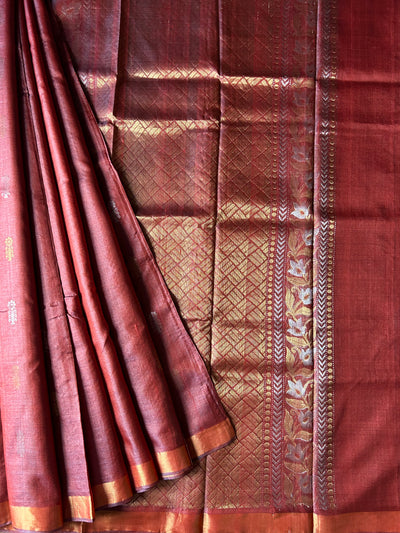 Brownie Love: Handloom Kosa Tussar silk saree