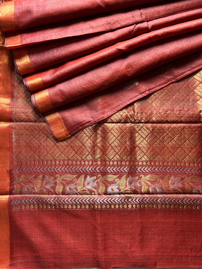 Brownie Love: Handloom Kosa Tussar silk saree