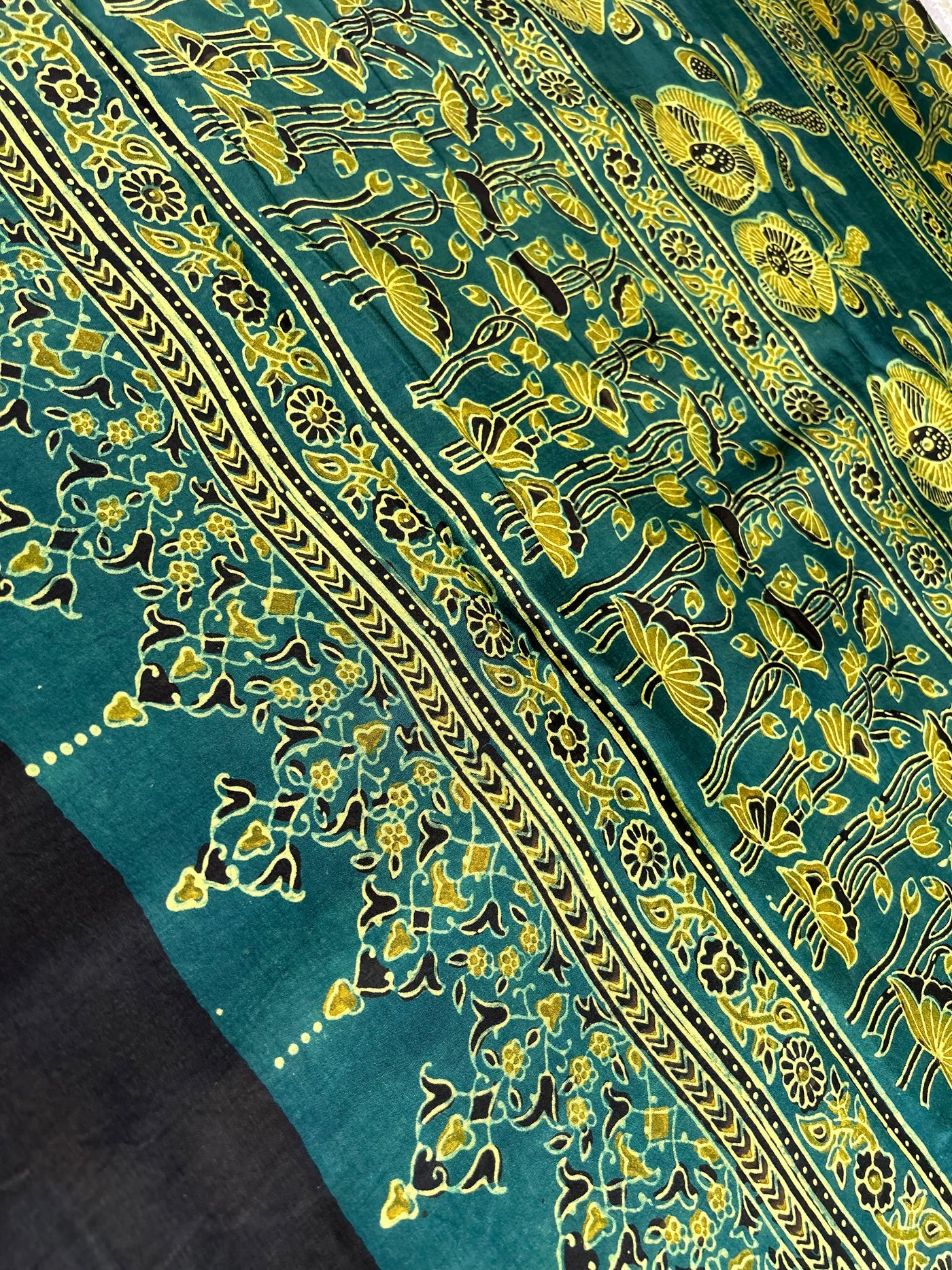 AARURA: HANDBLOCK AJRAKH MODAL SILK SAREE