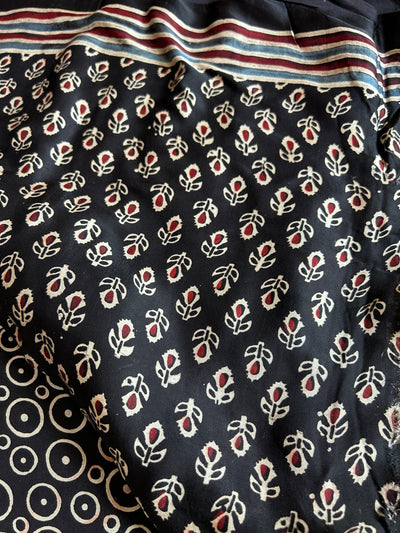 SATYA: MODAL SILK TISSUE AJRAKH