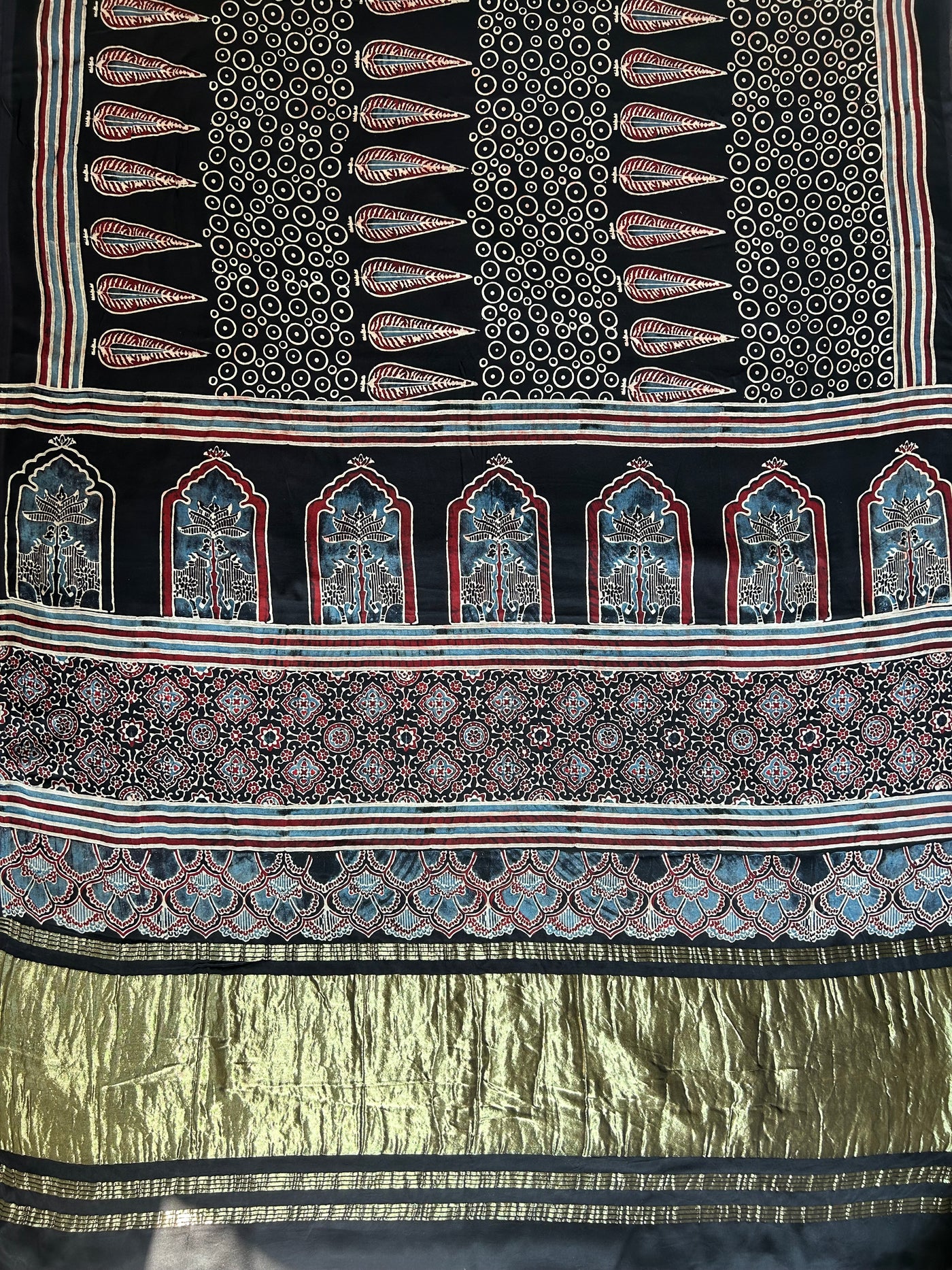 SATYA: MODAL SILK TISSUE AJRAKH