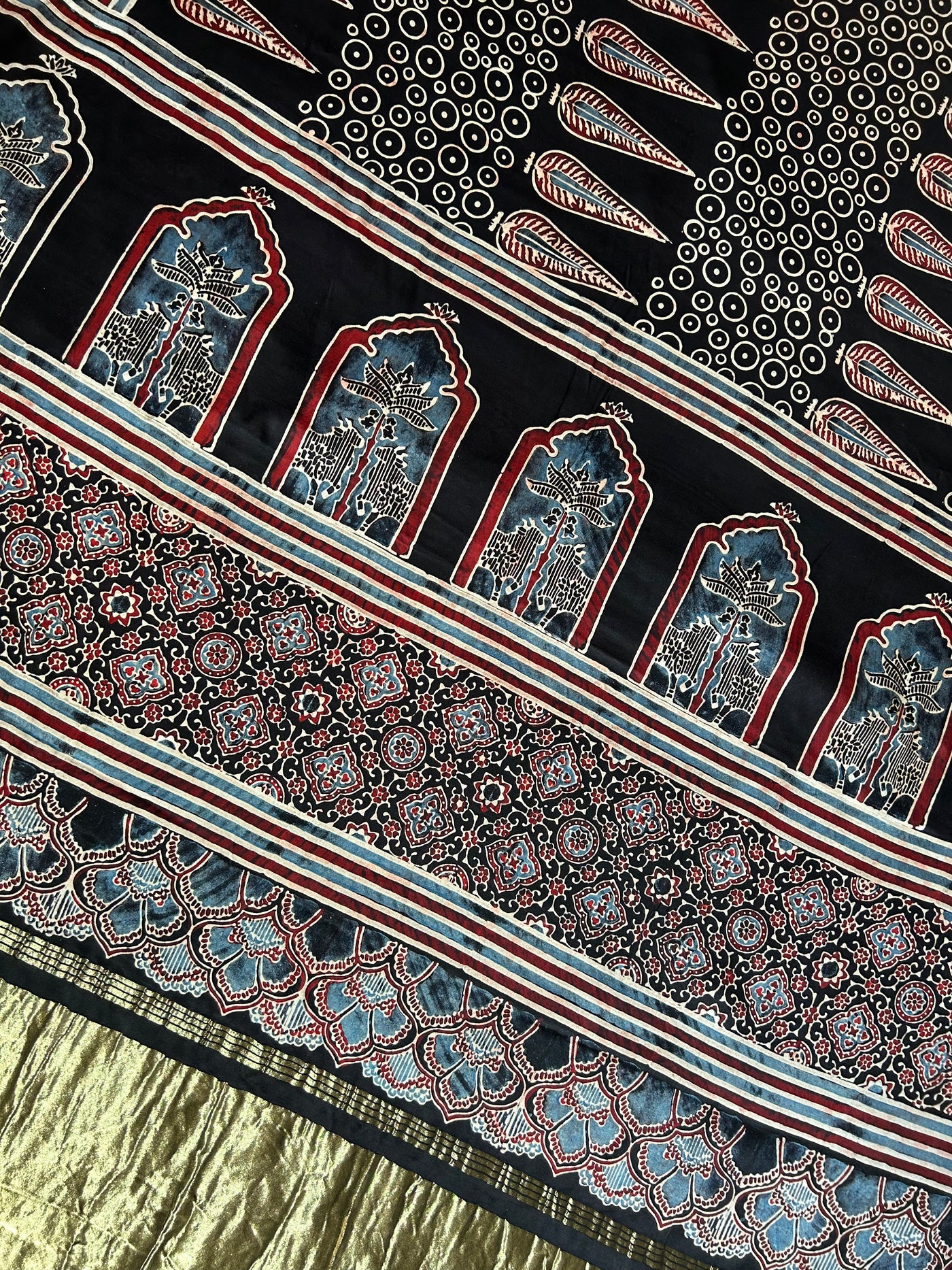 SATYA: MODAL SILK TISSUE AJRAKH
