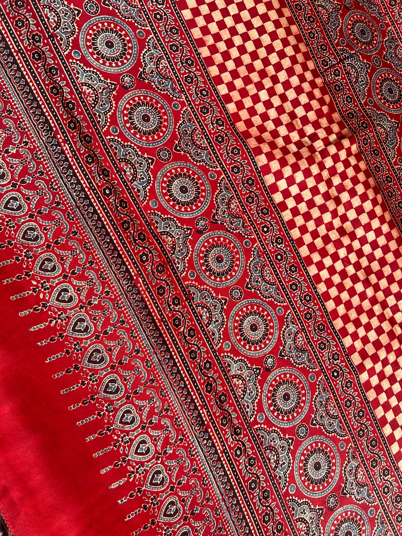 JAYA: MADDER,HANDBLOCK AJRAKH MODAL SILK SAREE