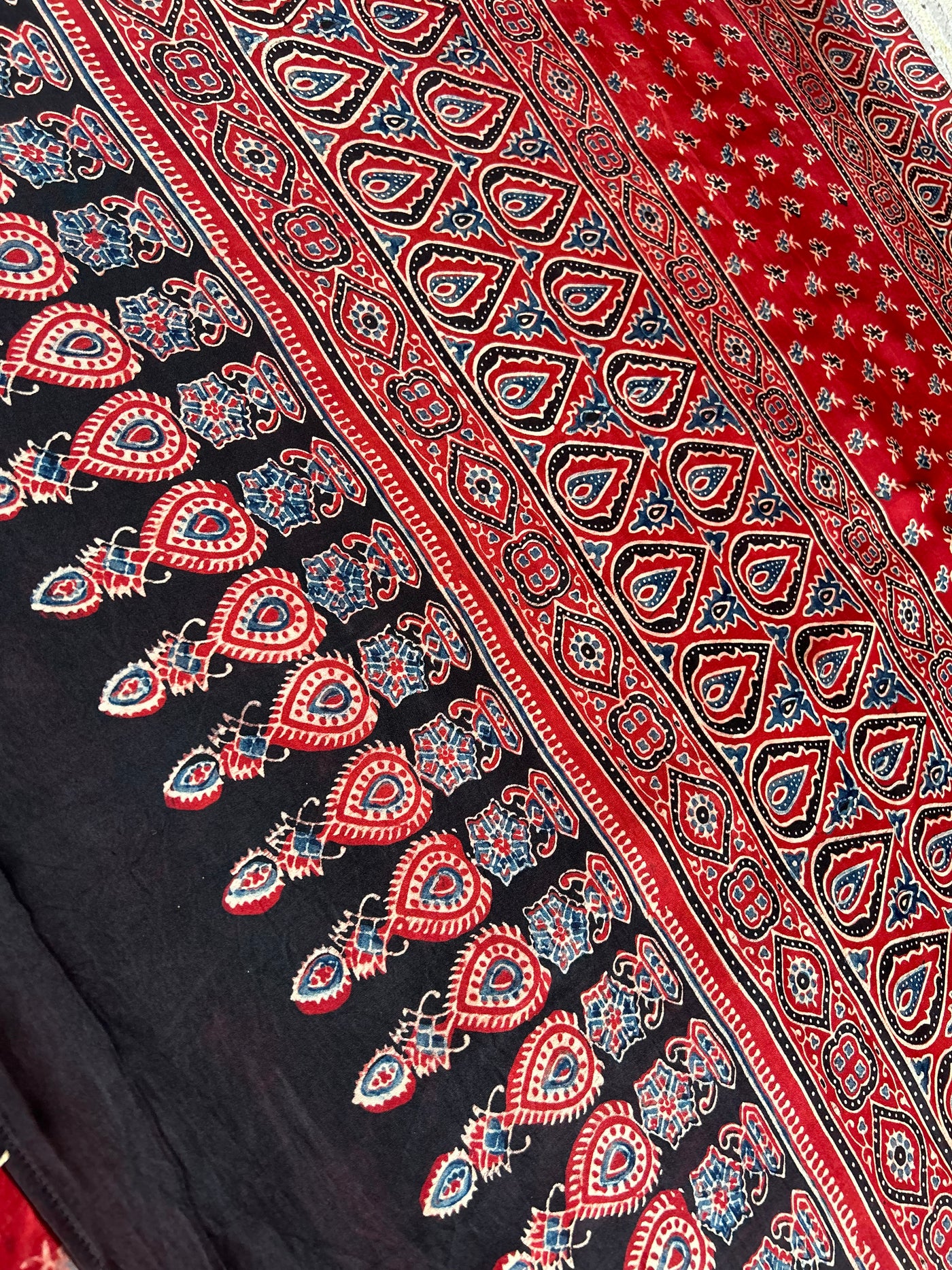 Surabhi :MADDER, HAND BLOCK AJRAKH MODAL SILK SAREE