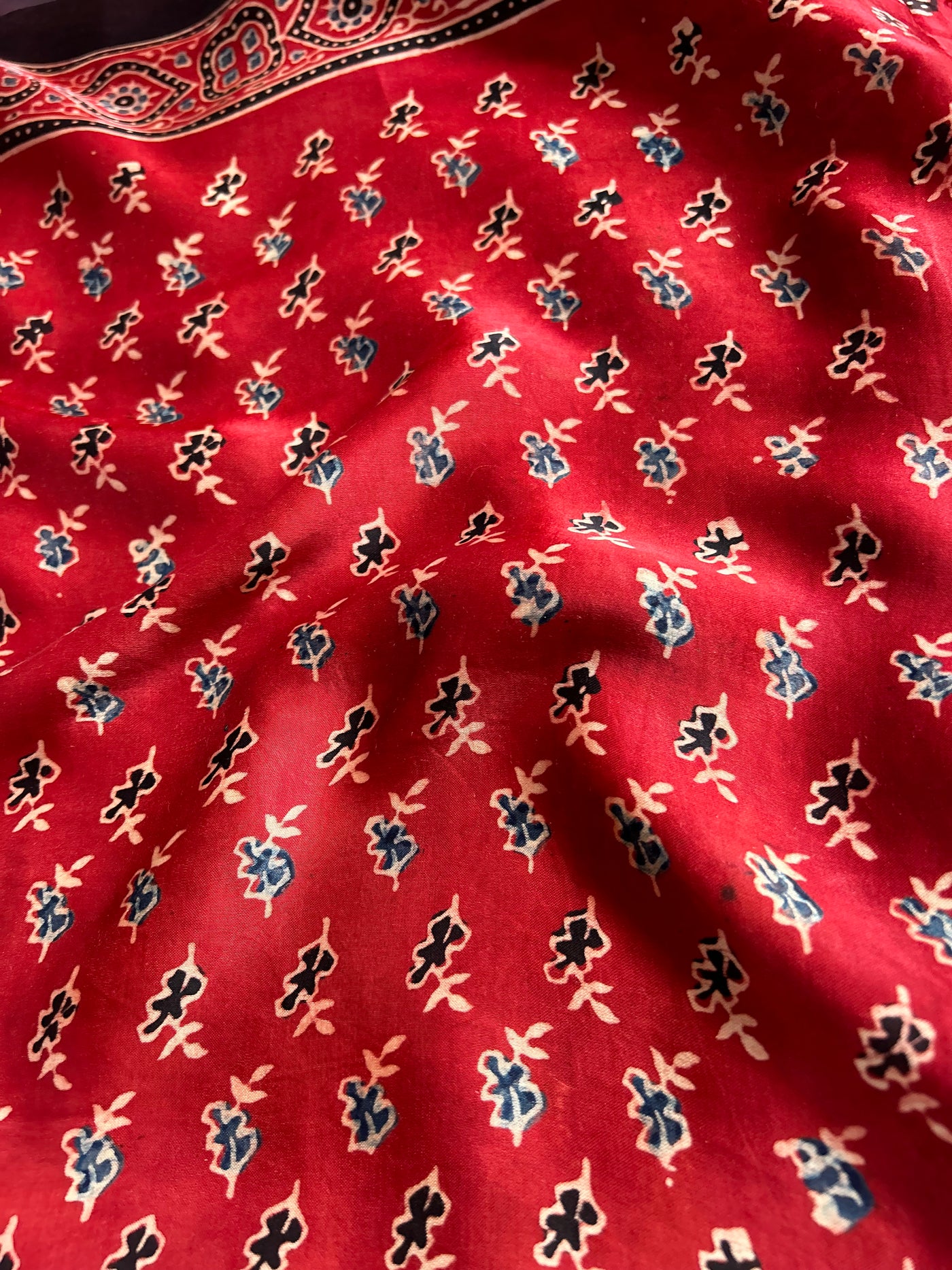 Surabhi :MADDER, HAND BLOCK AJRAKH MODAL SILK SAREE