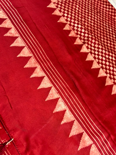 Kali: HANDBLOCK AJRAKH MODAL SILK SAREE