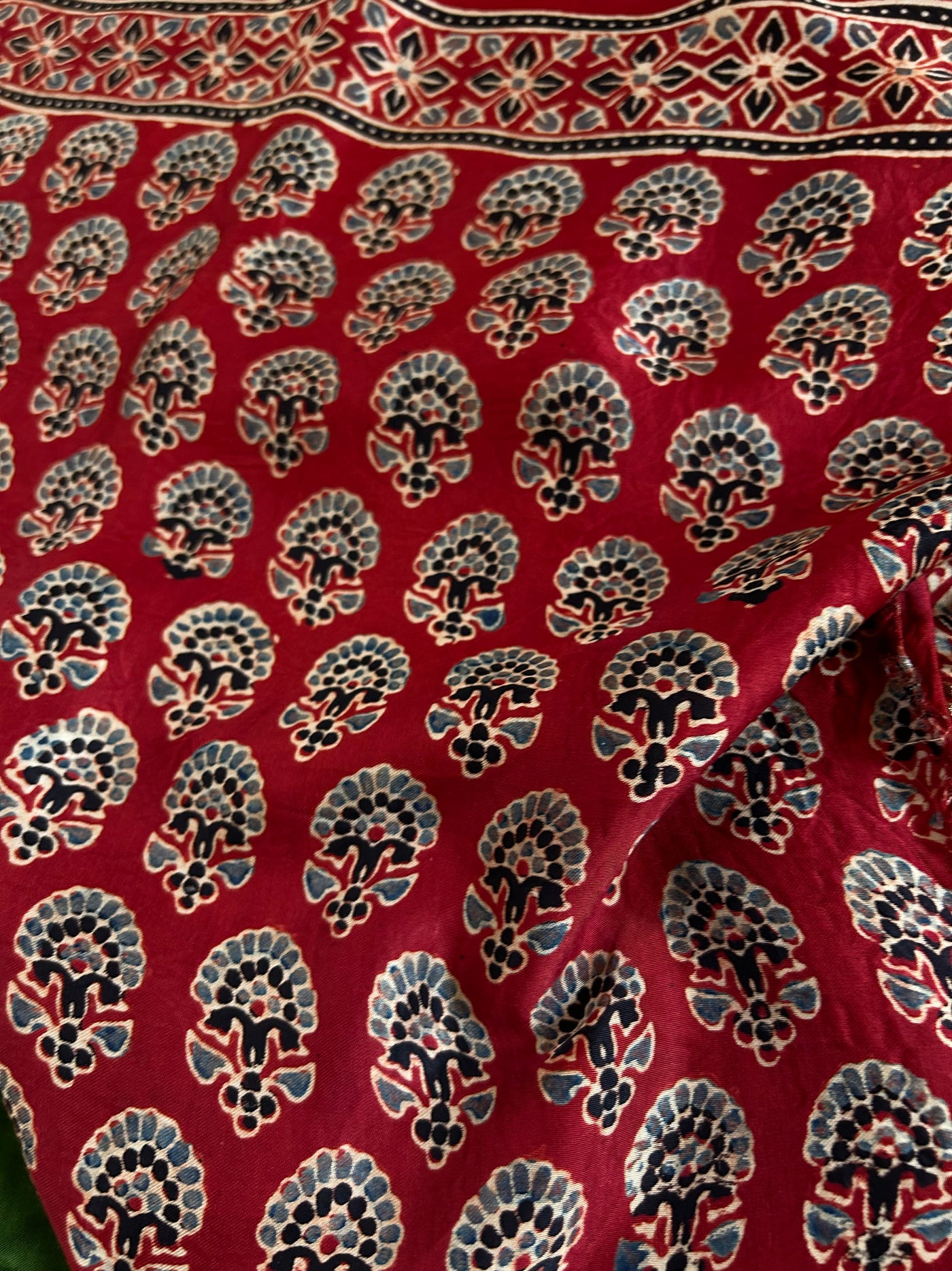 MAHI: HANDMADE AJRAKH BANDHEJ MODAL SILK SAREE