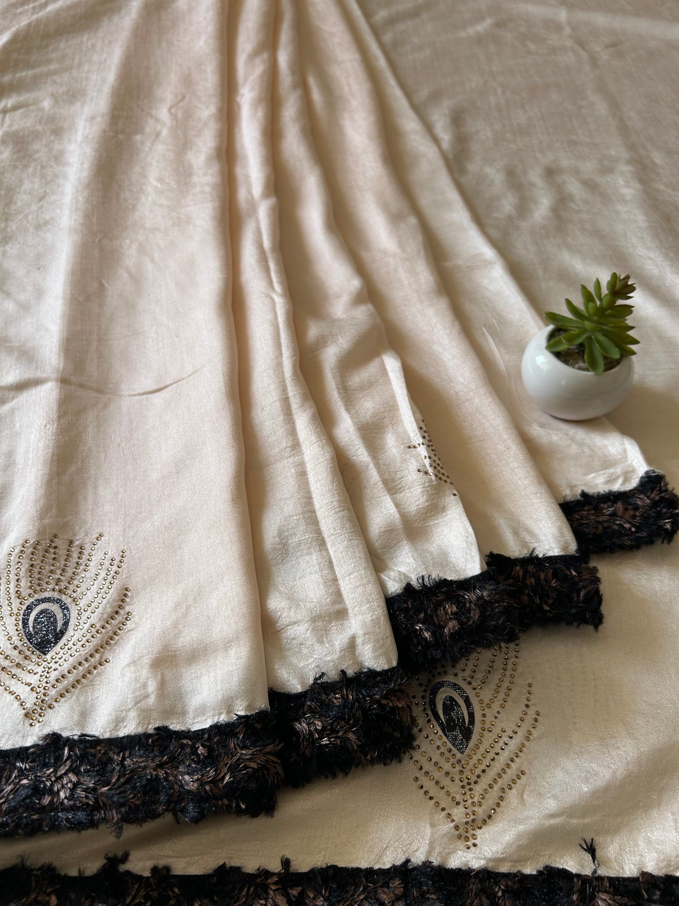 Khanak: Pastel Pink, Russian Designer Party Wear Saree