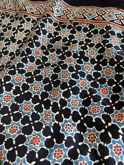 KASTURI: HANDMADE AJRAKH BANDHEJ MODAL SILK SAREE