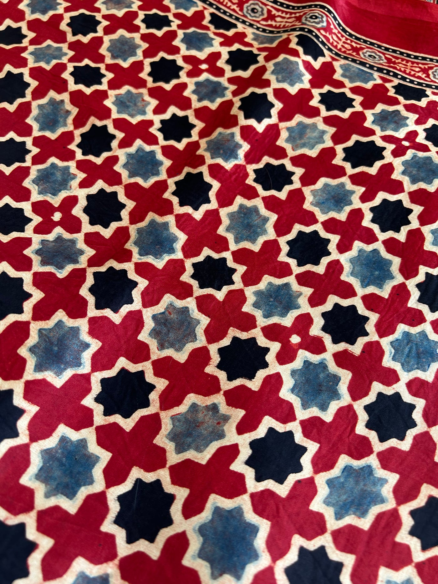 BANSHURI: HANDMADE AJRAKH BANDHEJ MODAL SILK SAREE