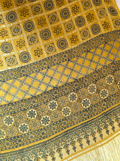 KUNDAN:Handmade Gharchola Ajrakh Saree